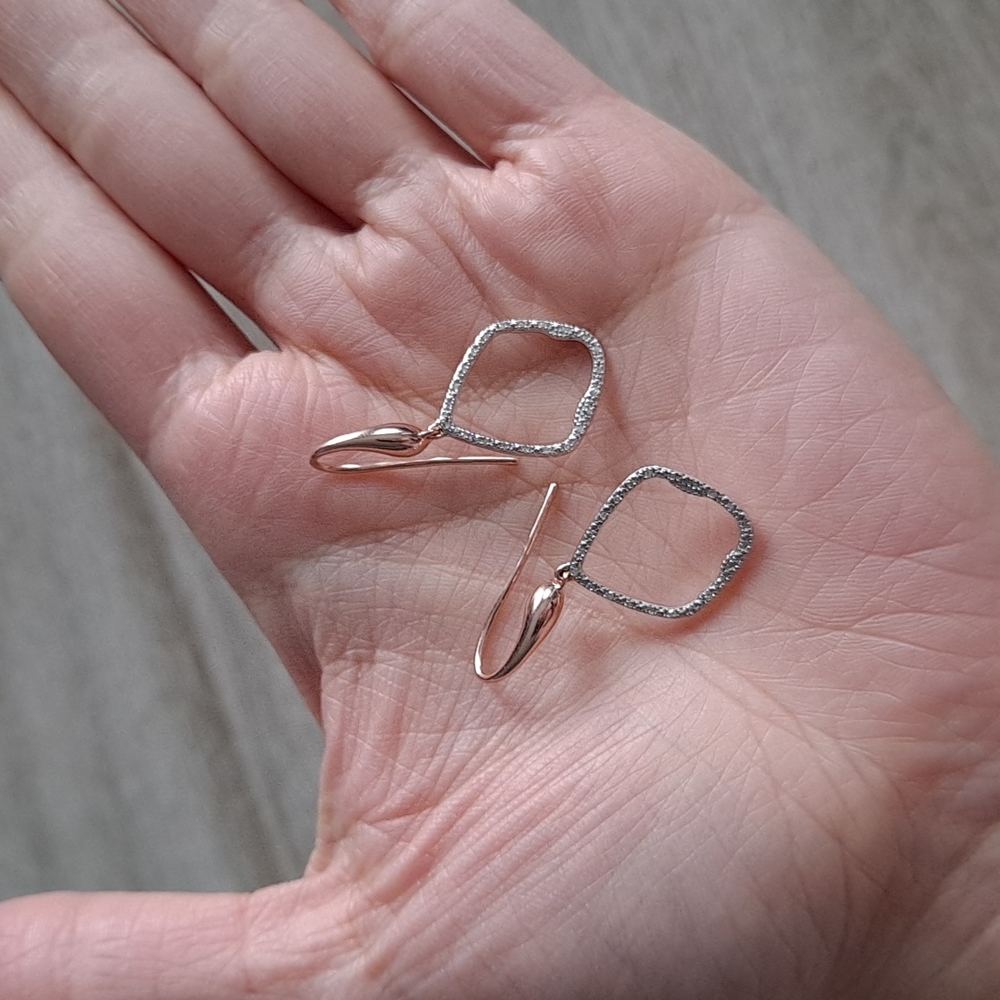 NWT Monica Vinader Riva Kite diamond hoop earrings - Picture 16 of 16